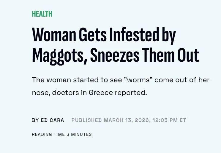  【医学前沿】人体鼻窦惊现蝇蛹：羊狂蝇跨物种寄生机理深度剖析 健康养生